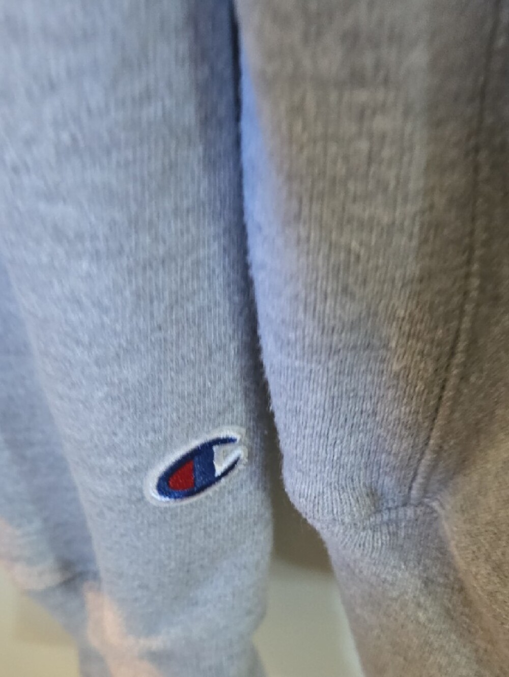 Champion Gray Hoodie with Red Denison University 1831 Print Reverse Weave - Picture 5 of 5